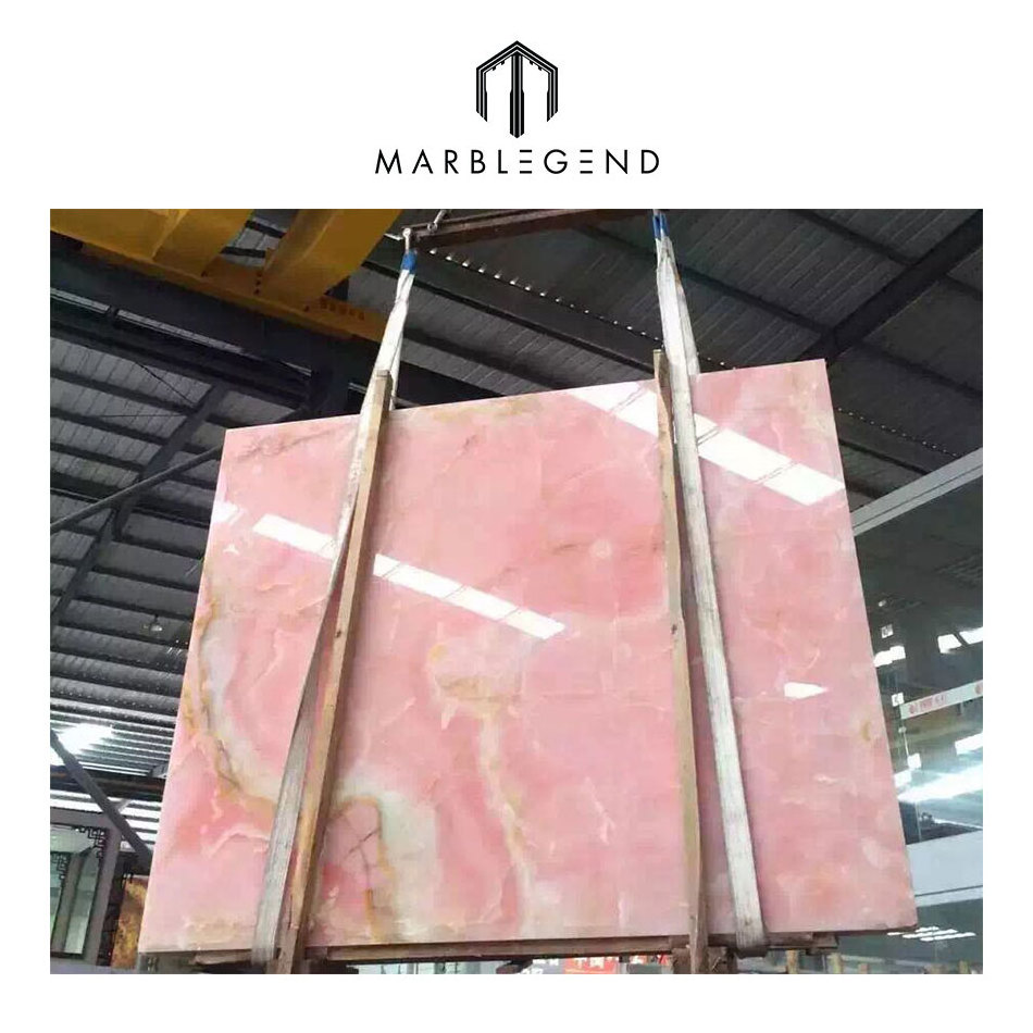 PFM top 5 beautiful transmittance pakistan pink  onyx marble slab for wall