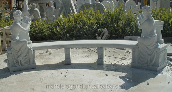 Custom marble stone sculpture attractive lowes garden benches