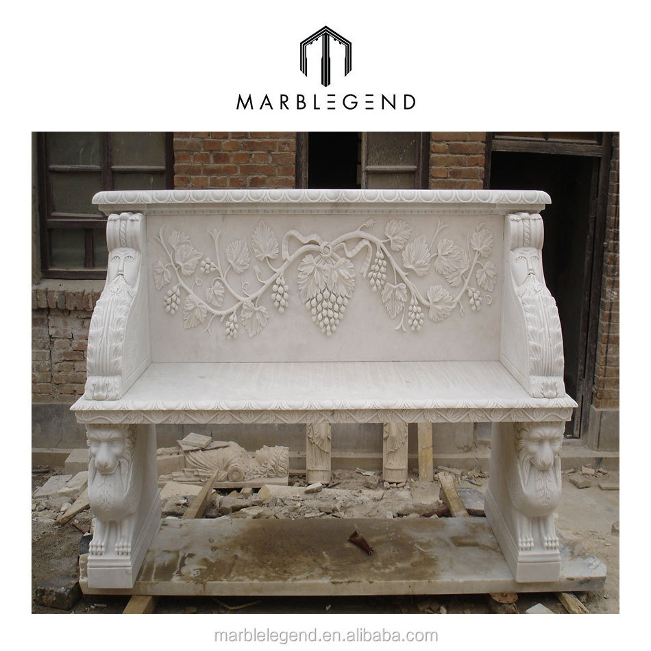 Plaza popular customized design lowes marble stone benches