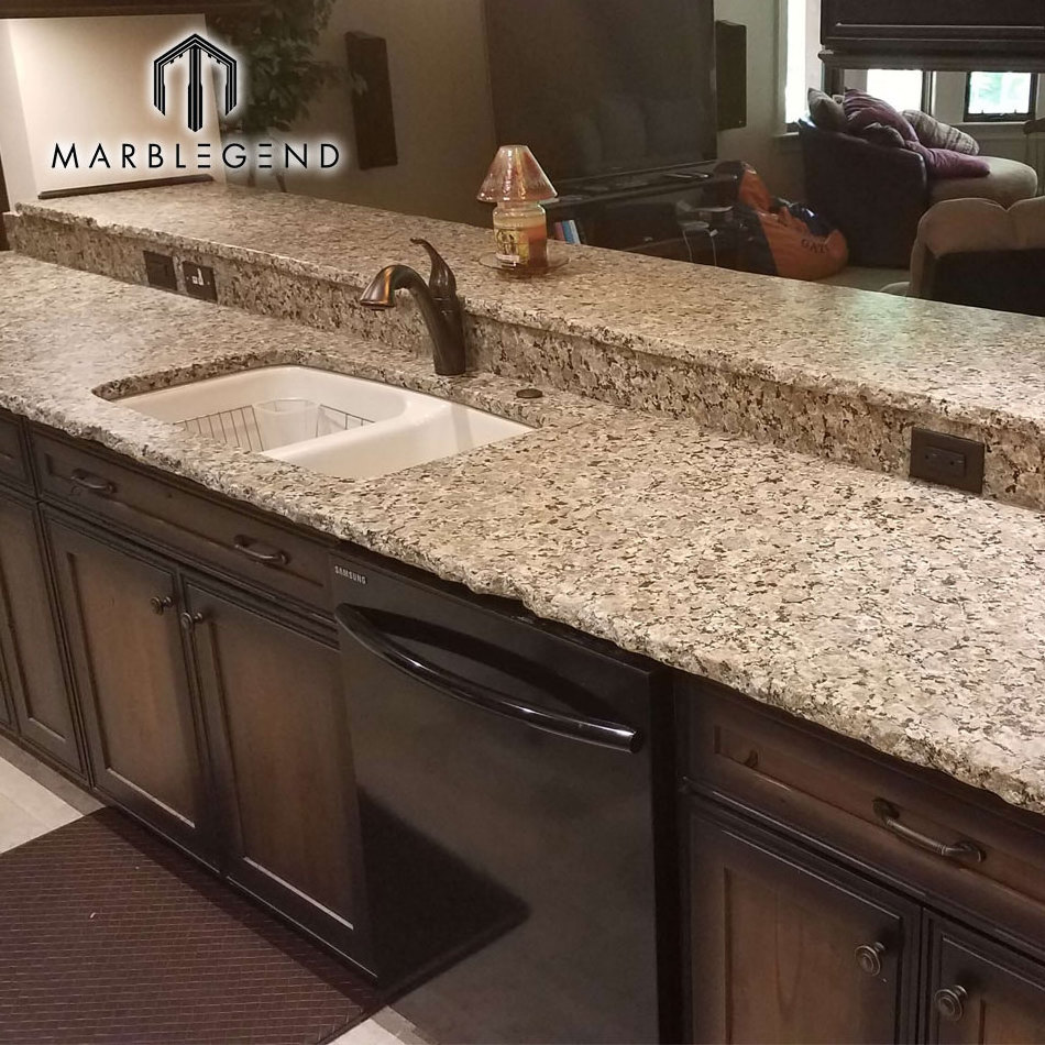 high quality Chiseled Edge kitchen beige butterfly granite countertop