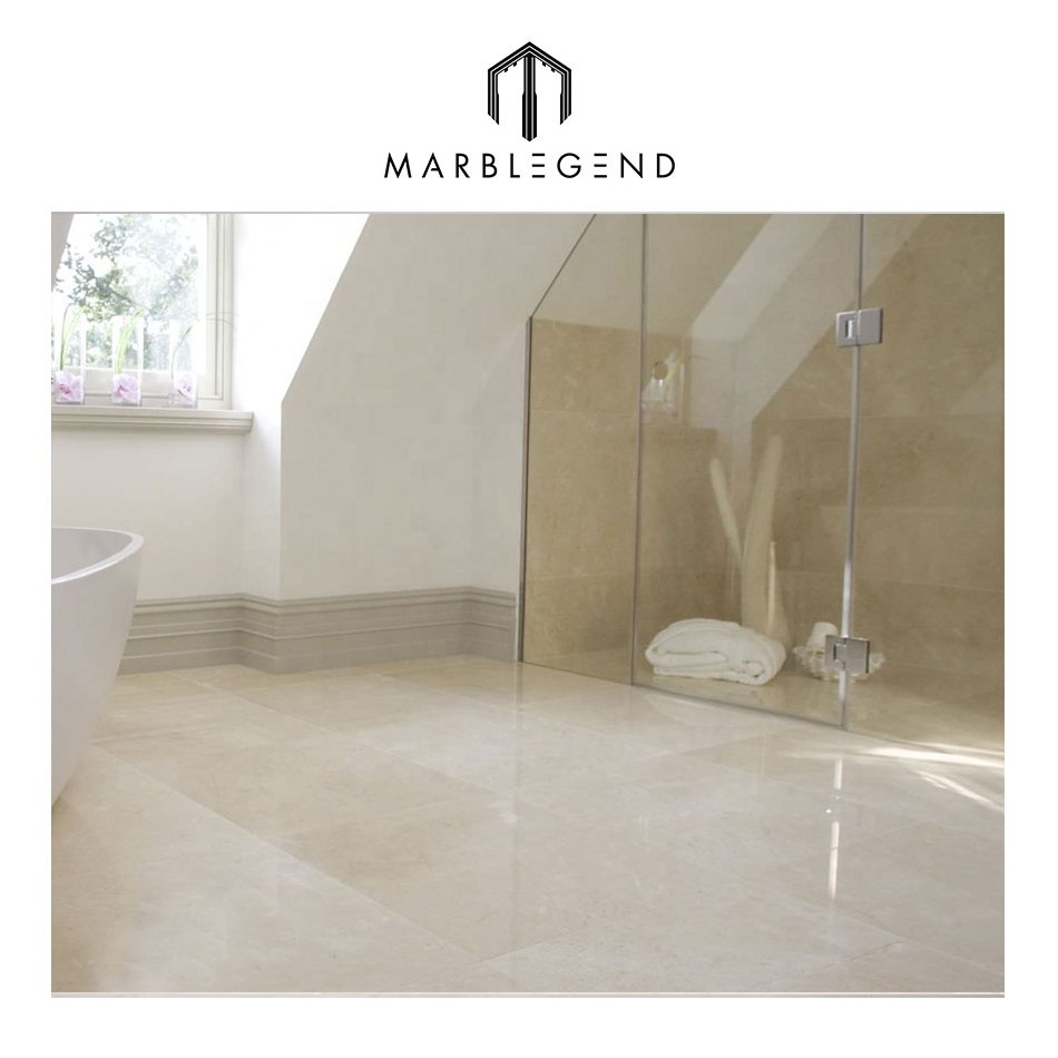 shower room decoration marble slabs crema marfil beige marble for floor and wall