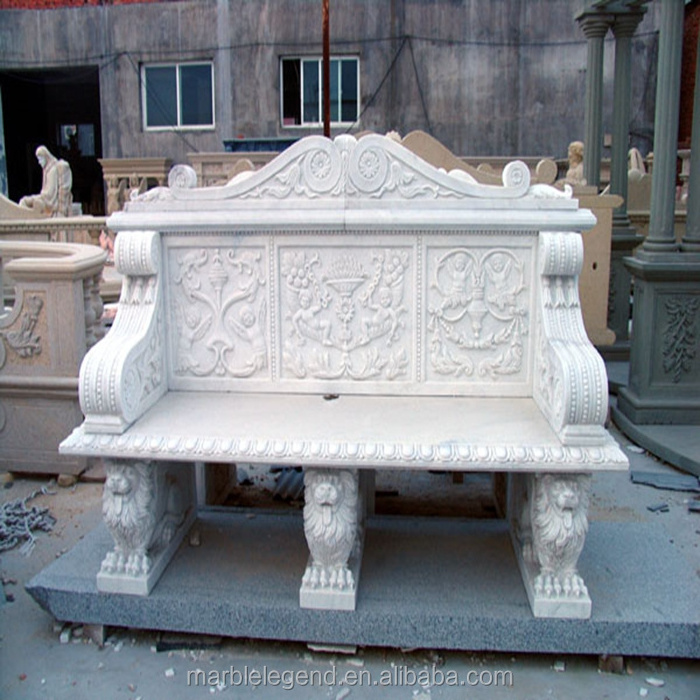 Plaza popular customized design lowes marble stone benches