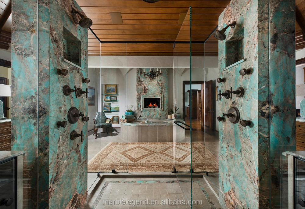 Most-loved popular Brazil style villa interior design amazonite green granite