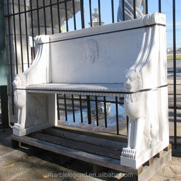 Custom marble stone sculpture attractive lowes garden benches