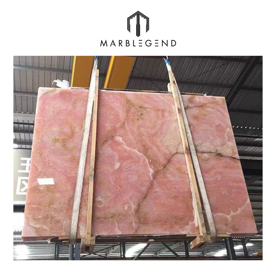 PFM top 5 beautiful transmittance pakistan pink  onyx marble slab for wall