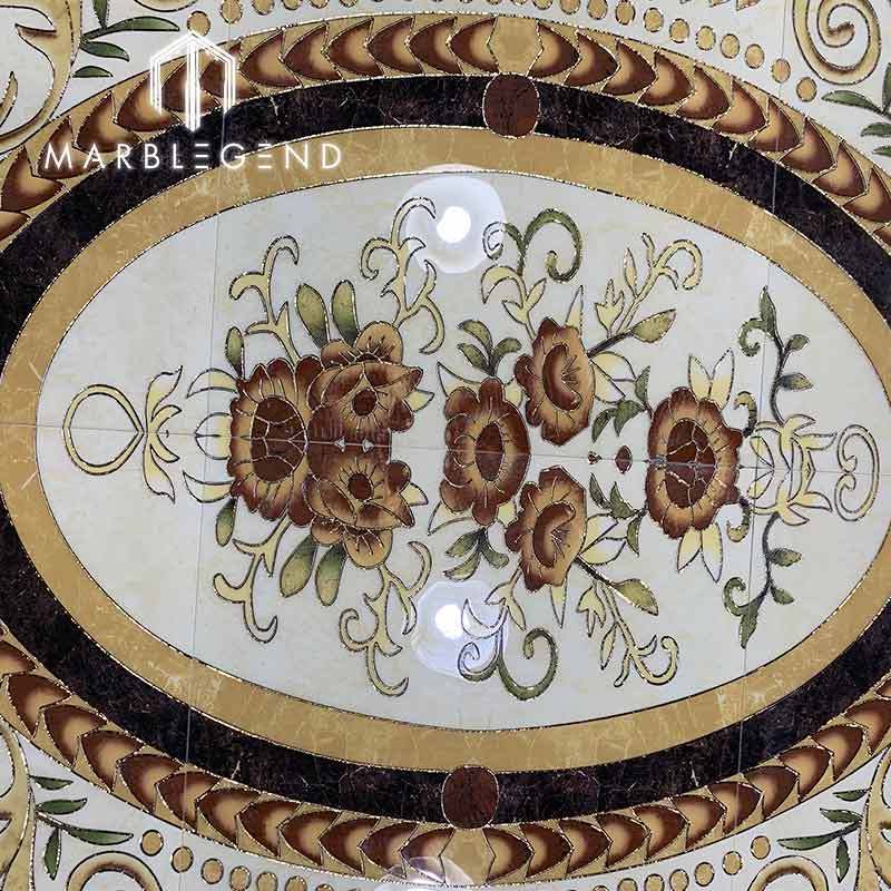 Manufacturer Customized Modern Ceramic stone Ceramic Tile Floor Medallions Waterjet Medallion Design