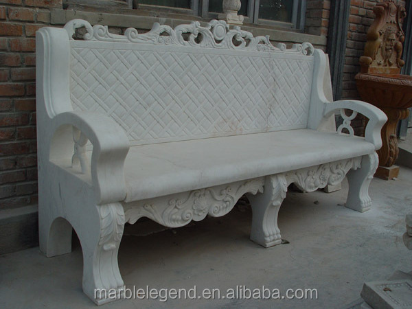 Plaza popular customized design lowes marble stone benches