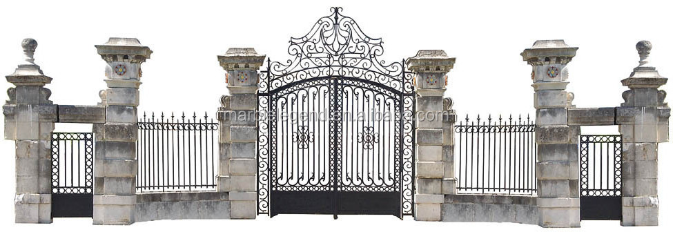 Palace and villa exterior fence wall decoration chinese outdoor granite stone column