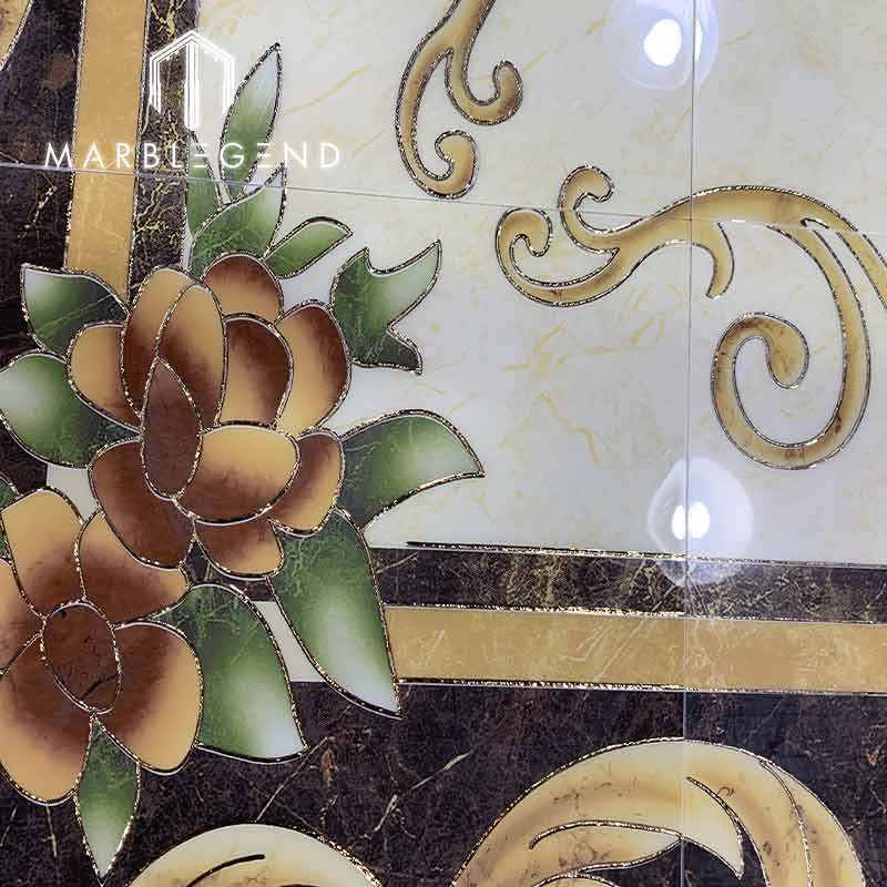 Manufacturer Customized Modern Ceramic stone Ceramic Tile Floor Medallions Waterjet Medallion Design