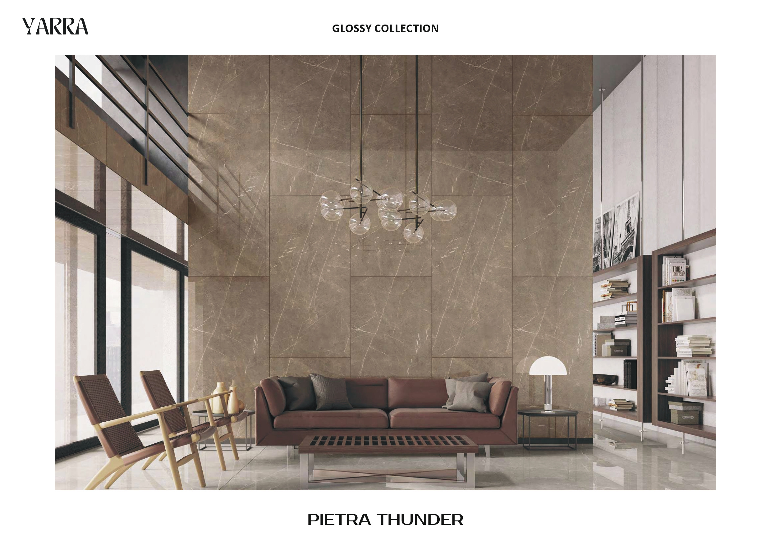 High Quality Glossy Finished 800x1600mm Pietra Thunder Floor Tile with Custom Design Ceramic Porcelain Tiles