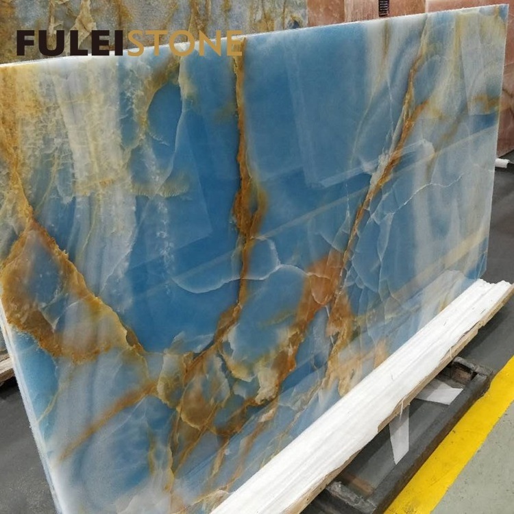 Best quality luxurious blue onyx marble stone slabs price