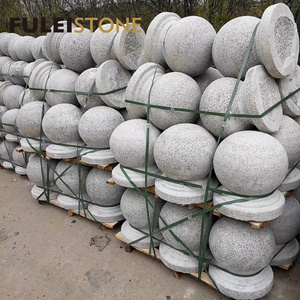 Chinese Light Grey G603 Granite Garden Car Parking Stone Solid Granite Sphere