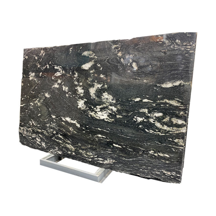 Natural Polished Black Fantasy Granite Slabs