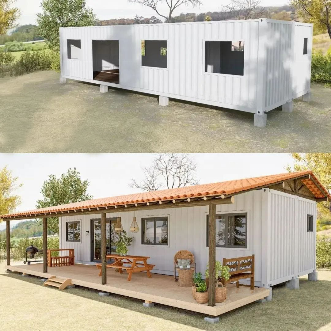 Fast Assembly 20ft Modular Wooden Cabin Kits Small luxury Container Homes Simple Mobile Prefab House