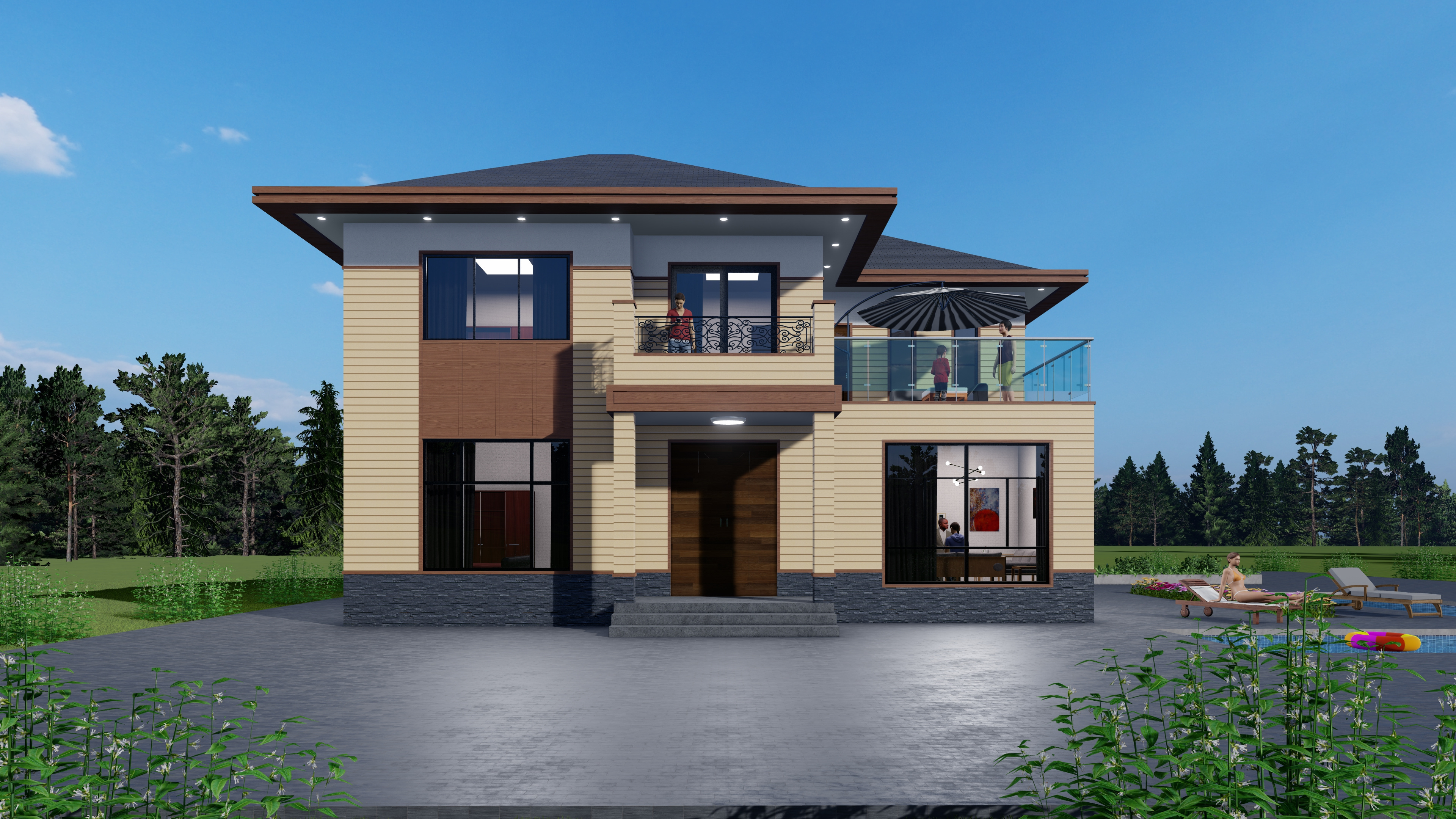 Factory direct sale prefabricated luxury villa house Light Steel Prefab Home