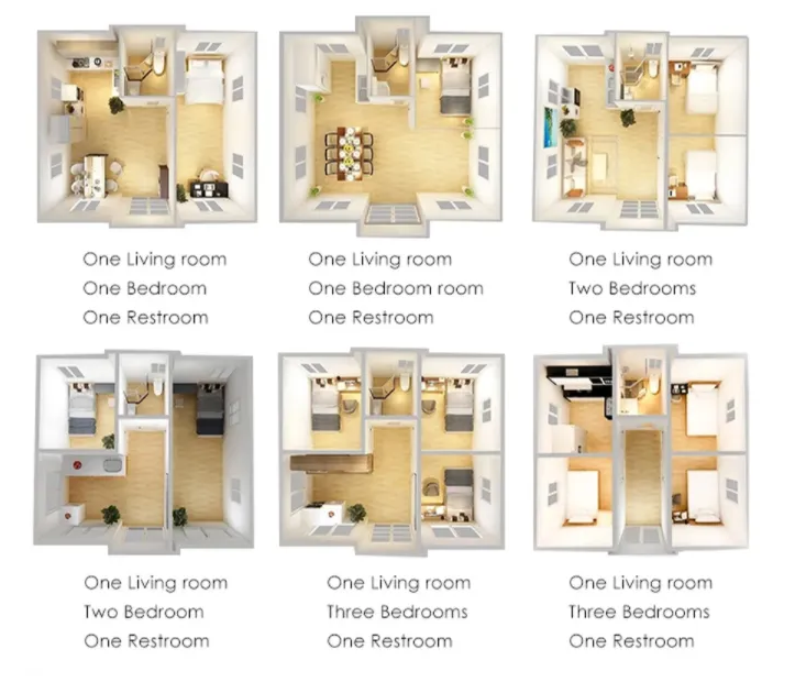 DIY Fast Assembly 2 Bedrooms Prefab Homes Tiny Villa Cozy Prefabricated Sips House Log Cabin