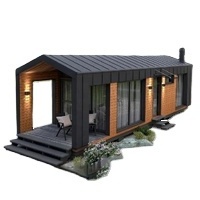 Light steel house prefabricated villa 3 bedrooms modern design homes 20ft prefab shipping tiny house