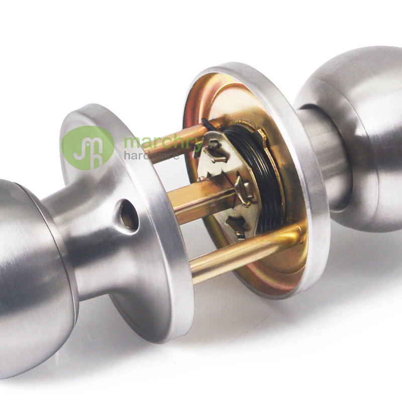 Popular style stainless steel interior door knob set round door knob lock