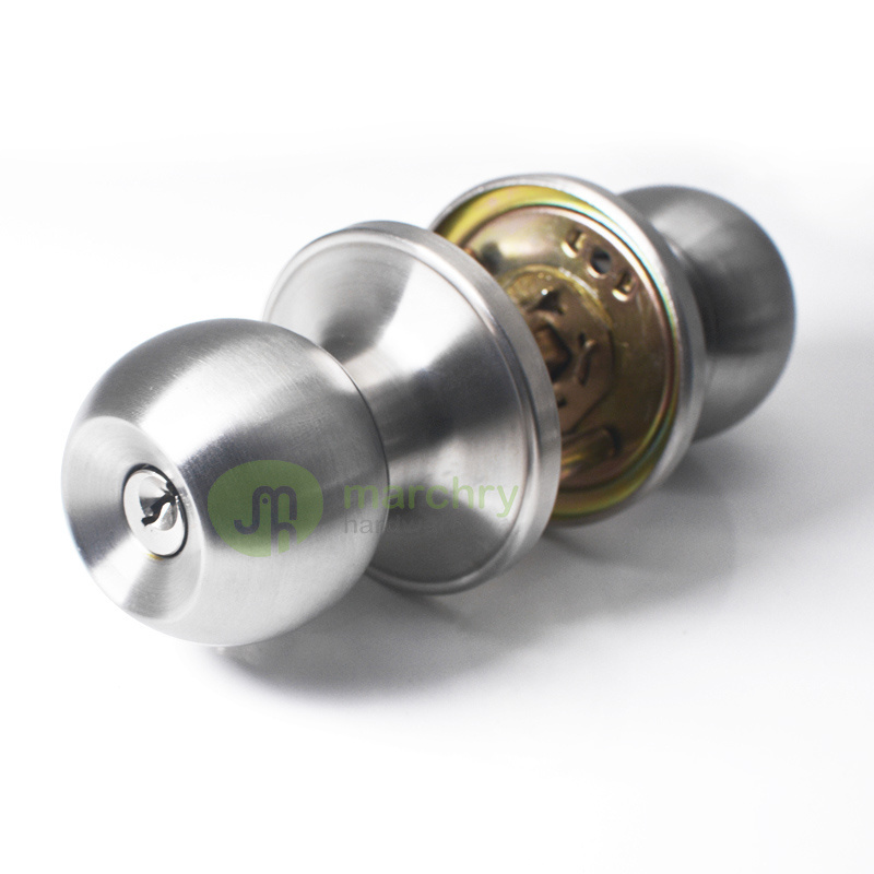 Popular style stainless steel interior door knob set round door knob lock