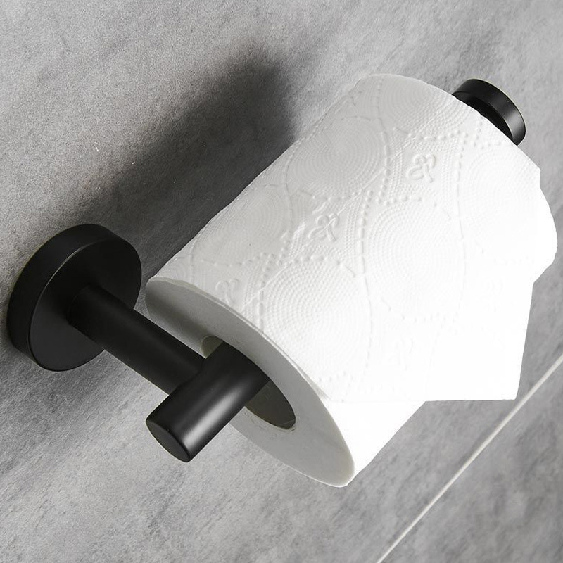 Stainless steel toilet paper holder matte black popular style paper holder