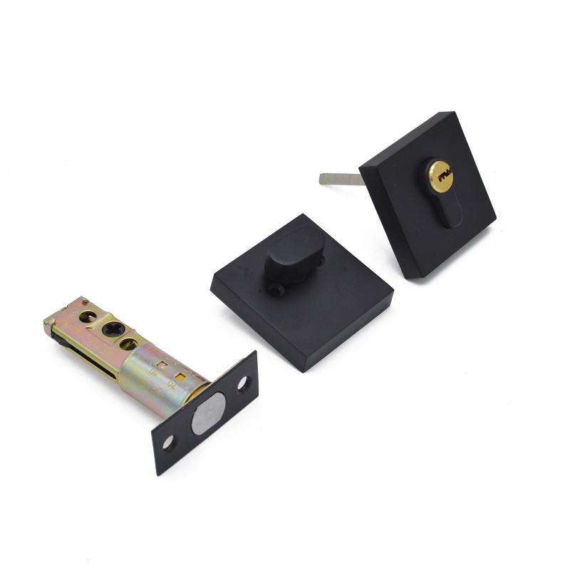 Square shape zinc alloy high quality lock black deadbolt lock