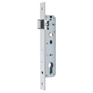 High quality 20mm narrow-body polished plate stainless steel mortise door lock