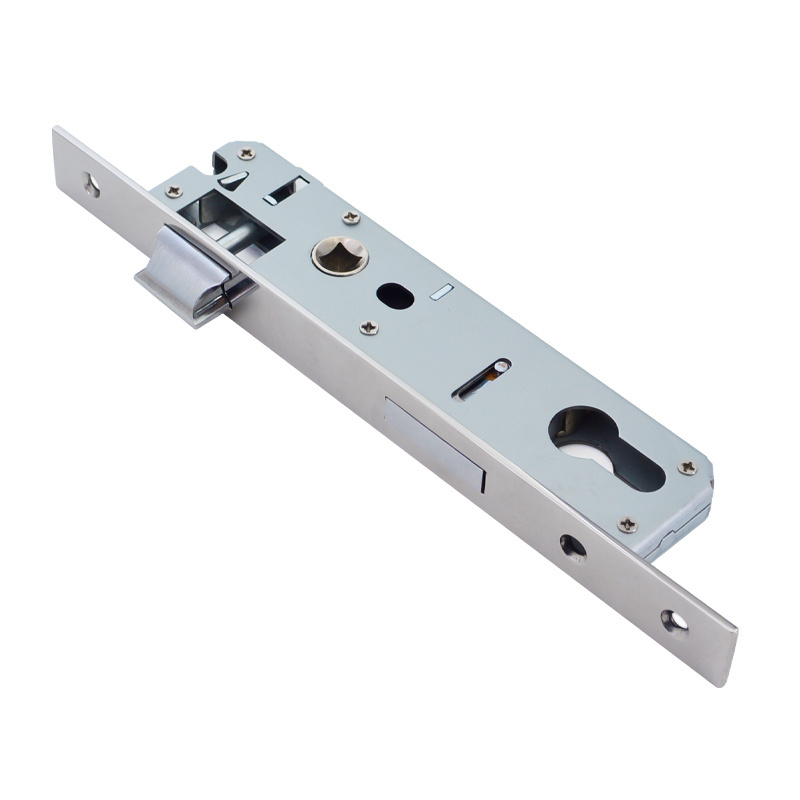 High quality 20mm narrow-body polished plate stainless steel mortise door lock