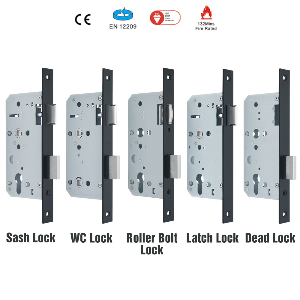 CE Europrofile door handle lock security door locks customized size stainless steel security mortise door locks