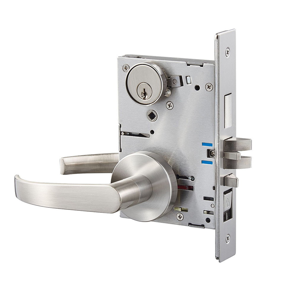 High Quality Design Fireproof 304 Stainless Steel American Mortise Door Lock With Handles