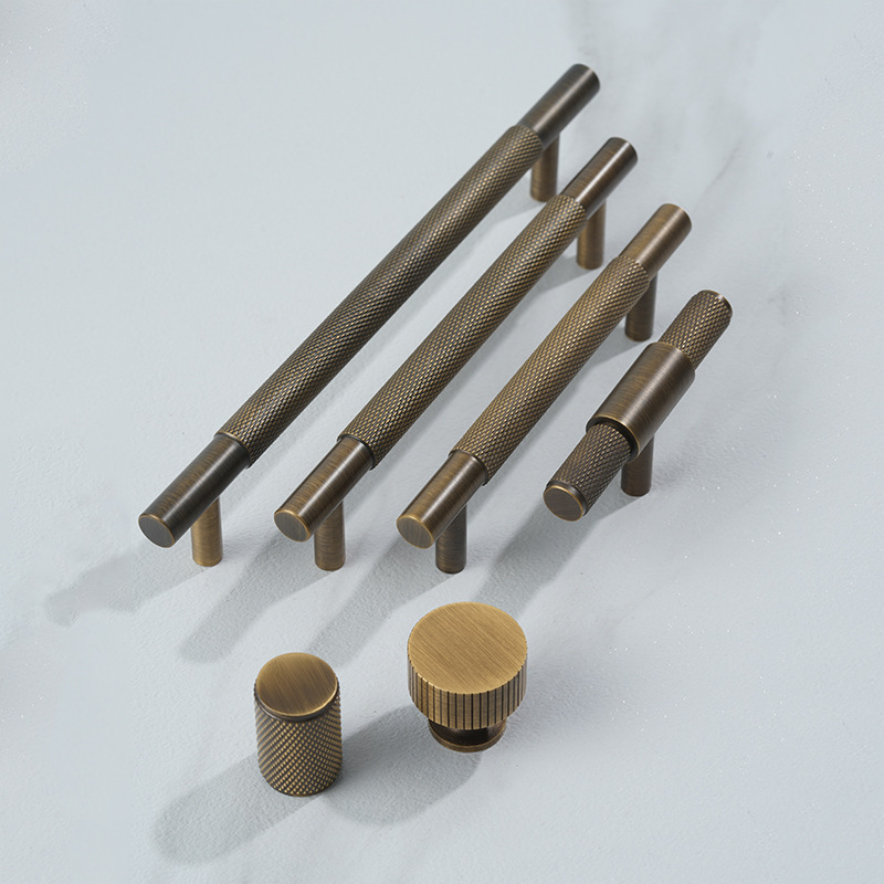 Popular Brass Cabinet Handle High Quality Bronze Knurled Furniture Handle