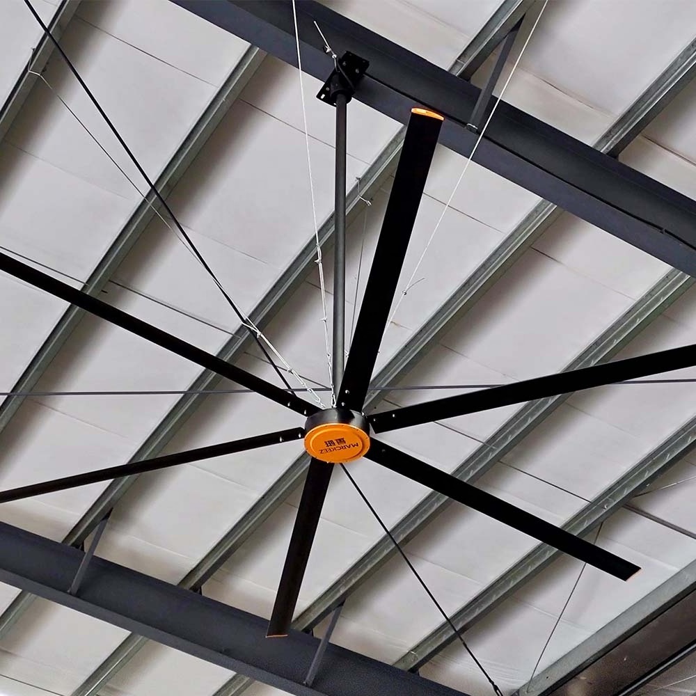 Modern 4.3M high volume 90 RPM speed industrial big size pmsm gym hvls ceiling fan