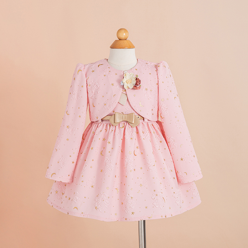 Girls Frocks Party Dress Casual Kids Wear Flower Girls Dresses Smocked Baby Girl Birthday Dresses