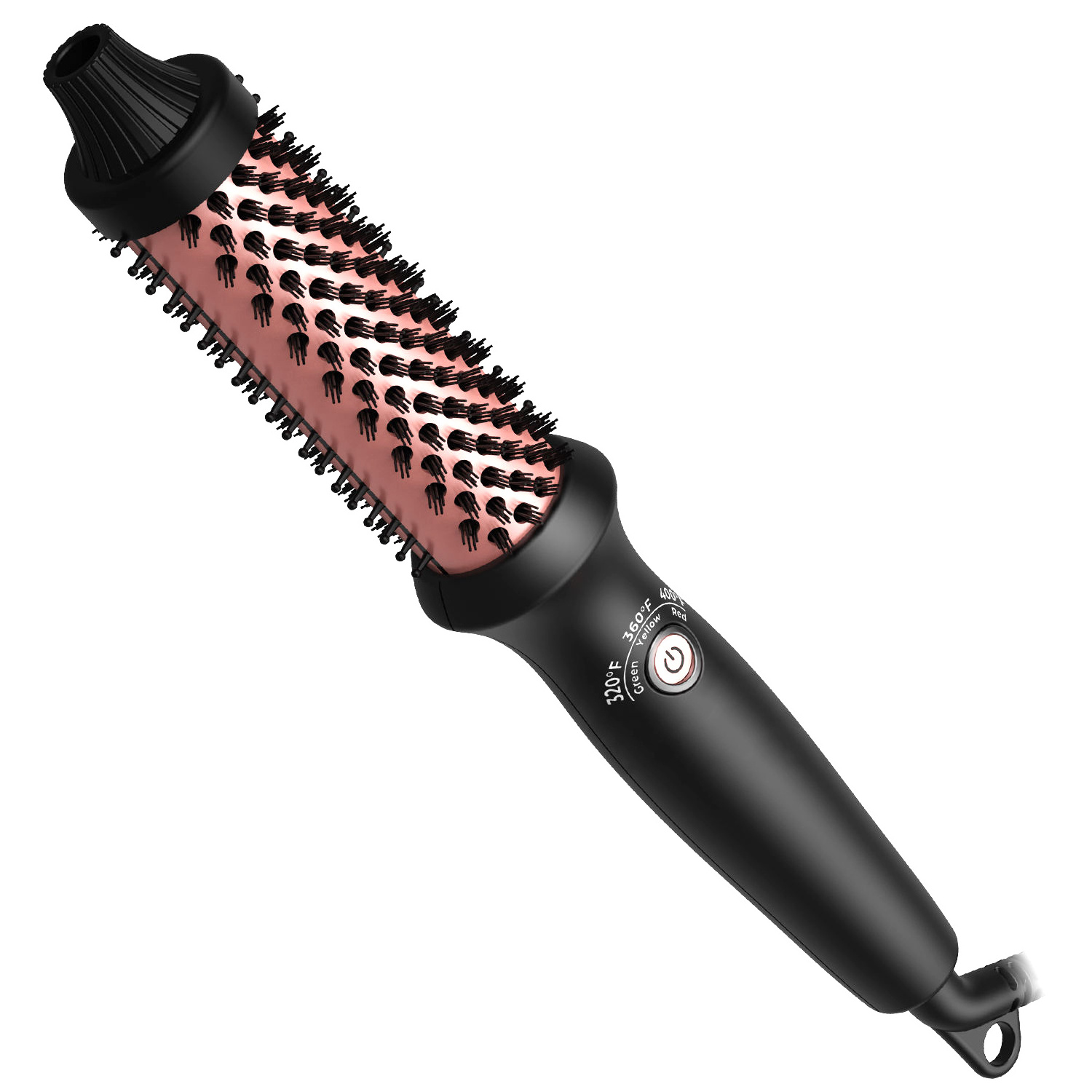 Portable Ceramic thermal hair curling iron brush straightener brush hair styling tools hot comb