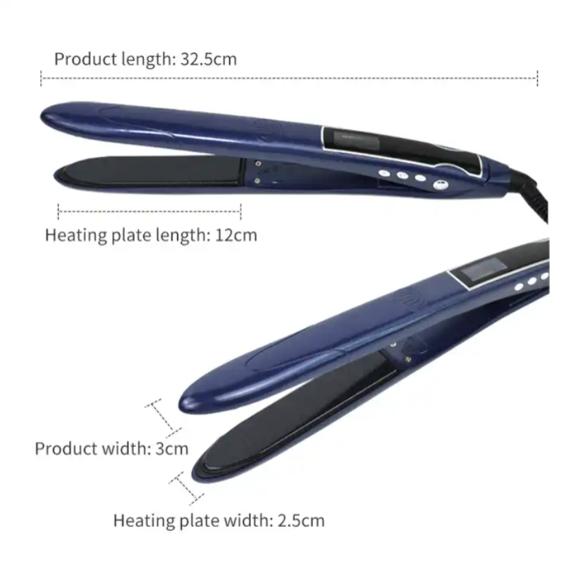 Customized 1 inch Infrared And Negative Ion 2 in 1 Tourmaline Ionic Ceramic Flat Iron Hair Straightener