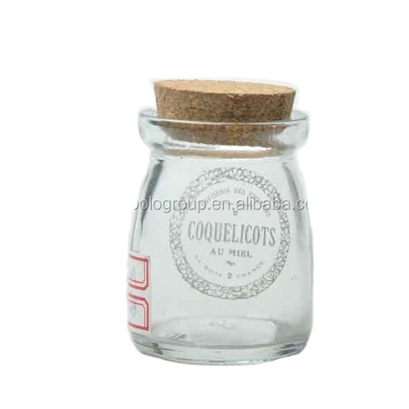 hotsale7 oz Glass Mini Yogurt Favor Jars with Cork Lids/Glass Pudding jars/Mason Jar Wedding Favors Honey Pot