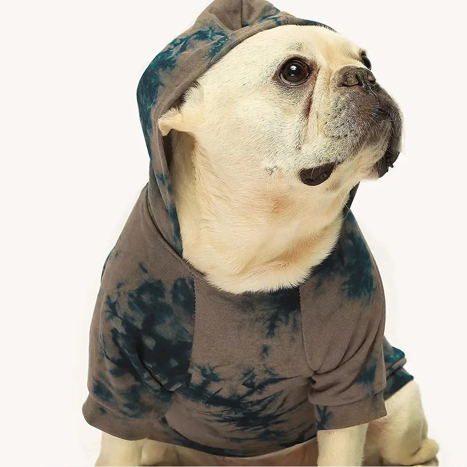 Tie Dye Dog Hoodie Puppy Sweatshirt Pocket Doggie Winter Clothes Sweatshirt Pet Hooded Coat Cat Jackets Apparel