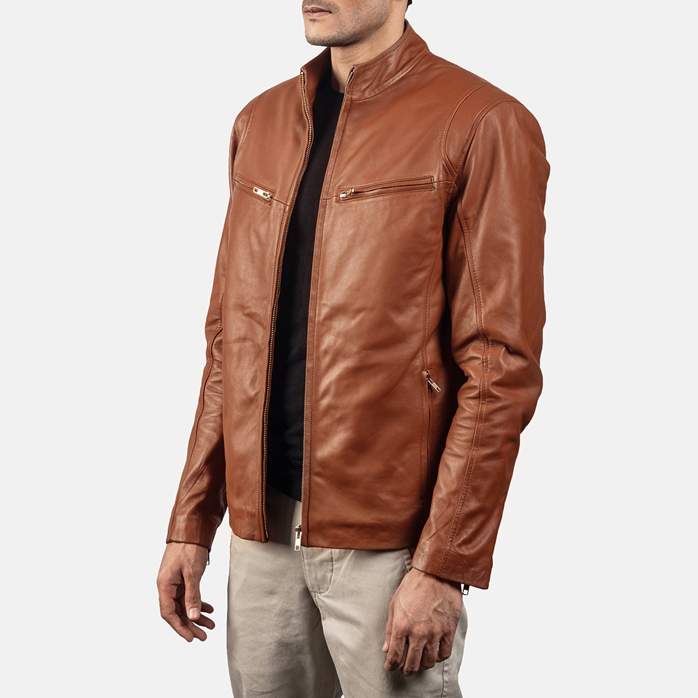 Men's Premium Quality Leather Fashion Wears Best Design Men Winter Lamb Skin Leather Jackets New Design