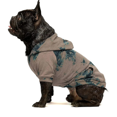 Tie Dye Dog Hoodie Puppy Sweatshirt Pocket Doggie Winter Clothes Sweatshirt Pet Hooded Coat Cat Jackets Apparel