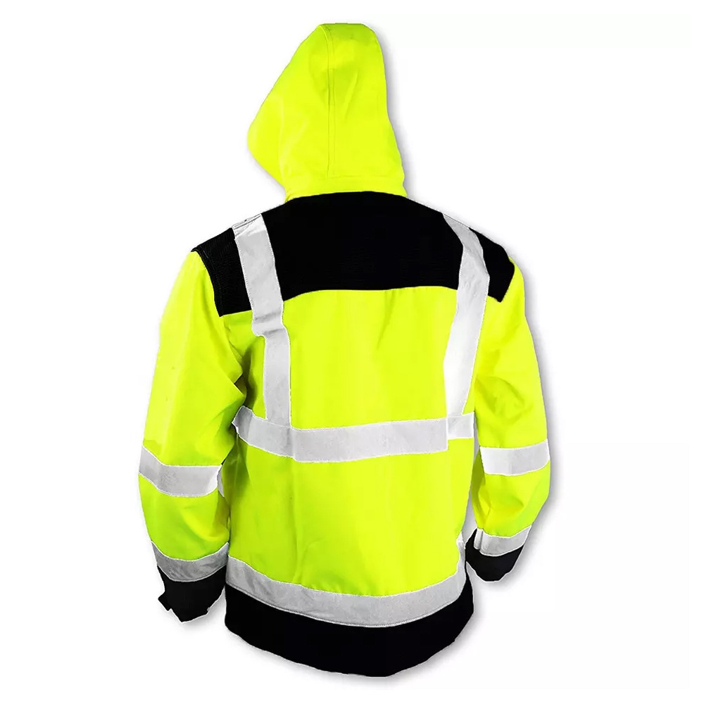 Men Security Jacket Winter High Visibility Jacket Reflective Tape Safety Security Work Coats and Jackets for Men