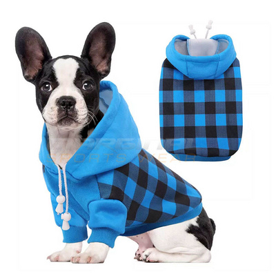 Pet Apparels Winter Hooded Small Dog Sweater Warm Fleece Hoodie Dog Sweater Warm Pullover Dog Hoodie With D Ring For Leash