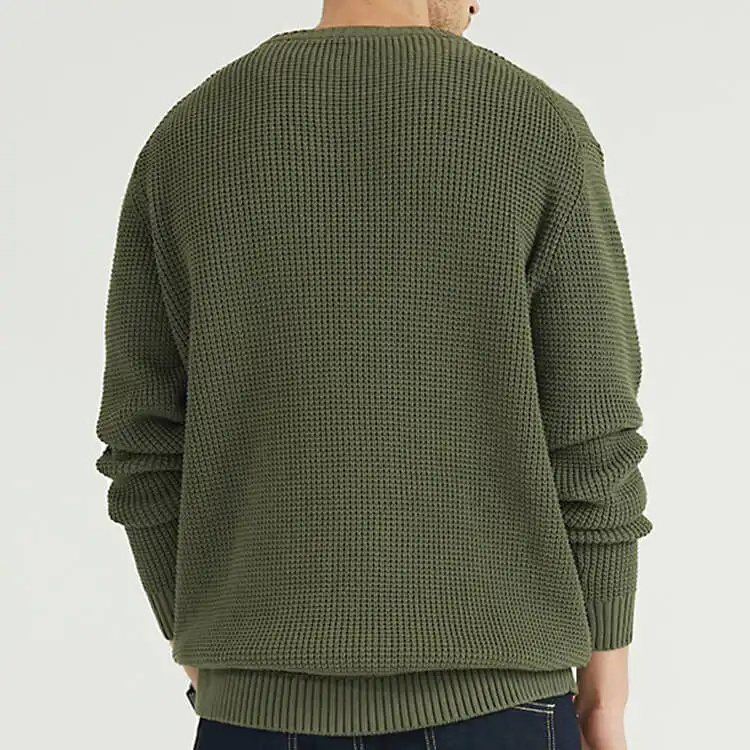 100% Cotton Winter OEM Custom Men's Crewneck Pullover Sweater Plain Knit Pullover Breathable For Men Sweater Manufacturer