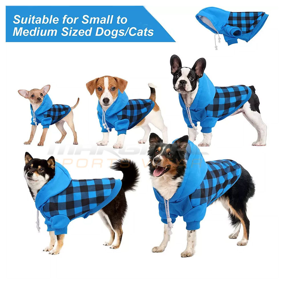 Pet Apparels Winter Hooded Small Dog Sweater Warm Fleece Hoodie Dog Sweater Warm Pullover Dog Hoodie With D Ring For Leash