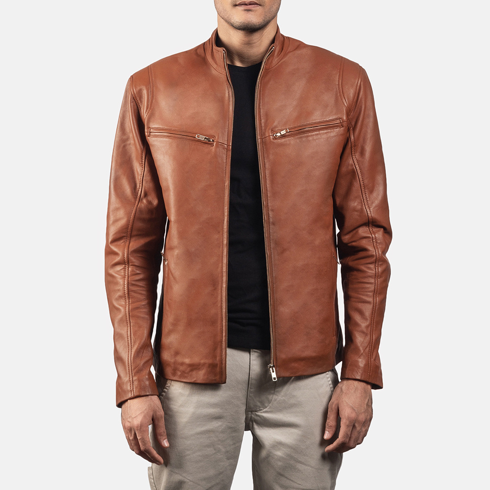 Men's Premium Quality Leather Fashion Wears Best Design Men Winter Lamb Skin Leather Jackets New Design