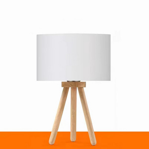 Marglice Modern Style Wooden Material Tripod Shape Design Simple Elegant Classic Cute Fabric Lampshade Table Lamp For Bedroom