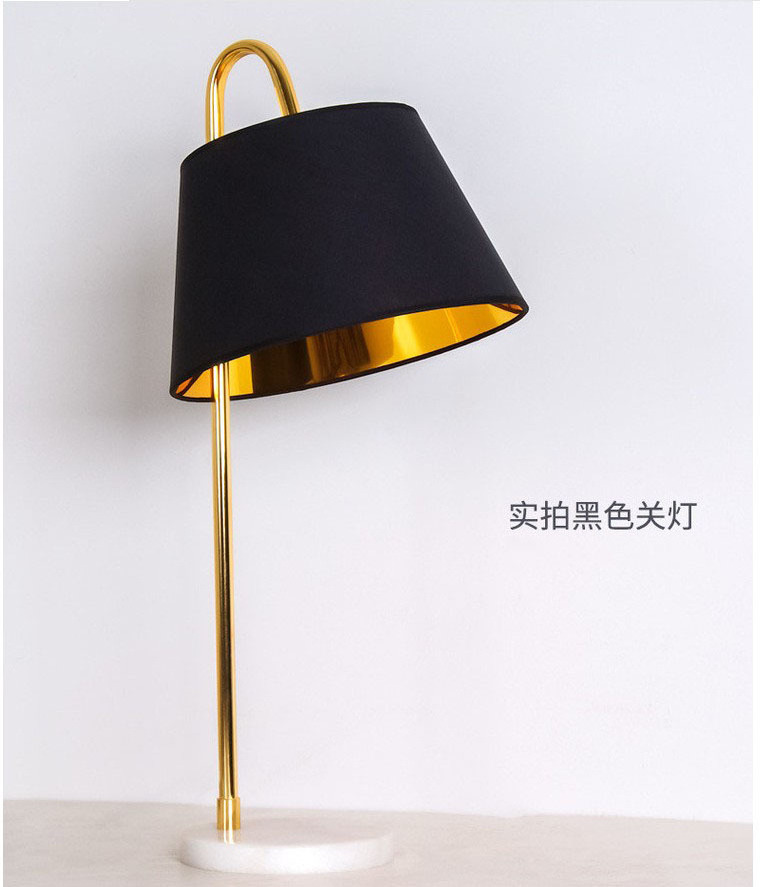 lighting contemporary luxury fancy fabric shade marble base hotel home restaurant decorative table lamps led desk lights