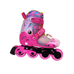 Factory price slalom portable 4wheels inline roller skates for kids