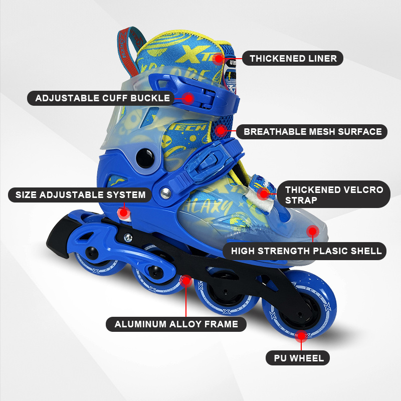 Factory price slalom portable 4wheels inline roller skates for kids