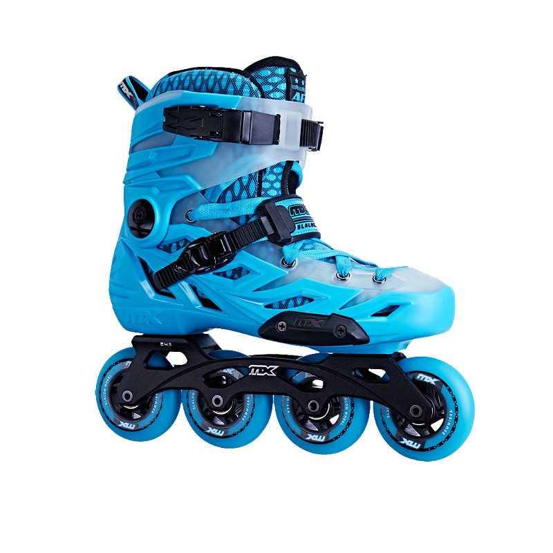 High quality OEM Adults 4 Wheel Inline Skates Flashing Roller Professional Inline Slalom Skate Shoes