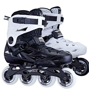 High-end Adults Slalom Inline Roller Skates Shoes PU 4 Wheel Freestyle Aggressive Inline Skate Shoes