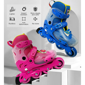 Custom size inline roller skate shoes four wheels kids outdoor roller skating shoes